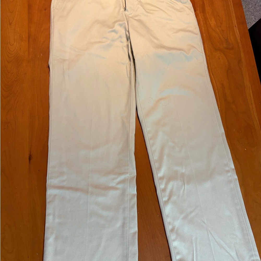 Class Club Cream Chinos & Khakis with Straight-Leg Design